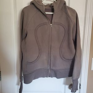 Lululemon - Women’s Hooded Zip Jacket - Taupe Sz Lg